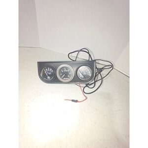Summit Racing Sunpro Triple Gauge Set Universal Black Good Analog Retro Panel